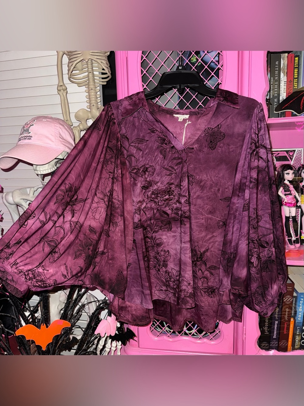 Jodifl Tie Dye Burnout Oversized Blouse size small